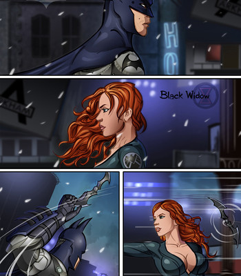 Batman vs Black Widow comic porn sex 1