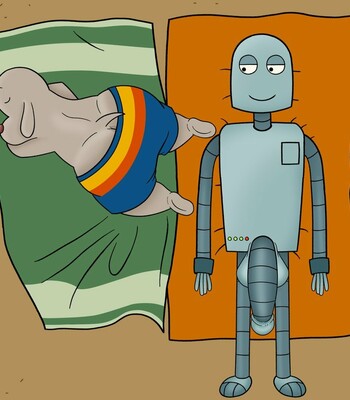 Robot dreams dog in beach getting fuck by robot comic porn thumbnail 001