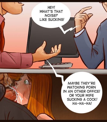 Wife Under Desk comic porn sex 2