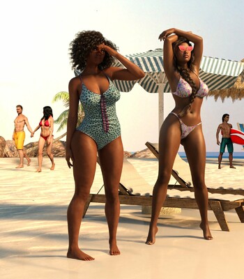 [Jordanja] Mother daughter beach day comic porn sex 1