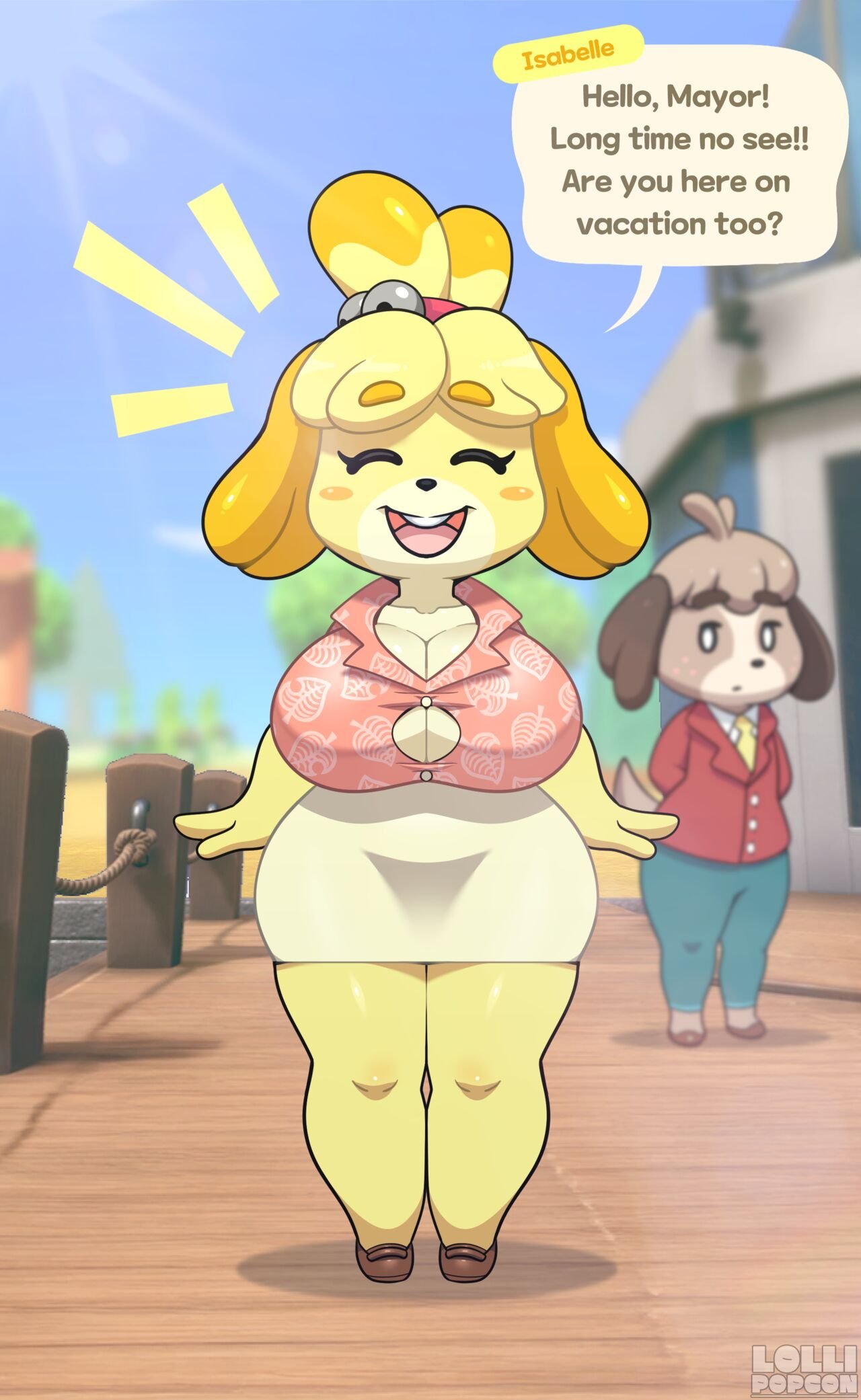 [Lollipopcon] Vacation with the isabelle (Animal Crossing) comic porn sex 1
