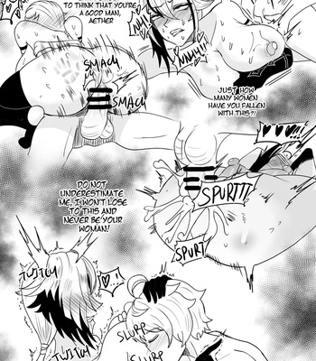 Aether x Arlecchino comic porn sex 6