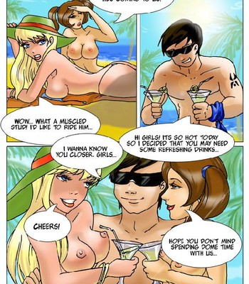 2 Girls On The Beach – 1 Lucky Guy comic porn sex 3