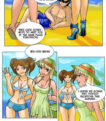 2 Girls On The Beach – 1 Lucky Guy comic porn sex 14