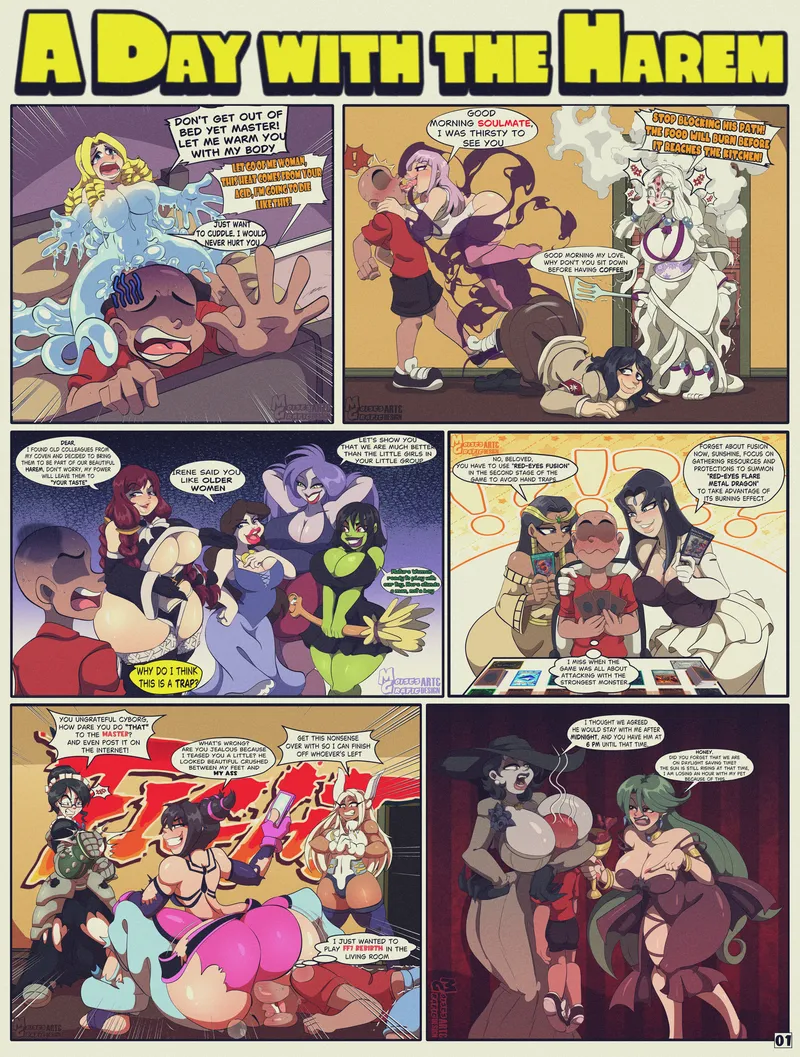 Harem Attack порно комикс Harem Attack порно комикс