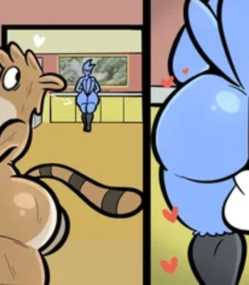 Mordecai x Rigby 2 – Surprise Buttsex comic porn thumbnail 001