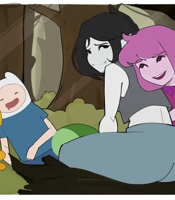 Threesome In The Woods comic porn thumbnail 001