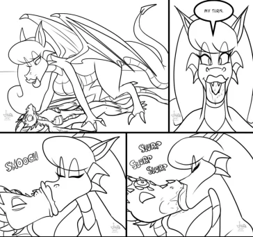 Kissy Dragons comic porn thumbnail 001