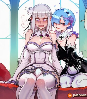 [Amadeus V] Forbidden Fruit of the Roswaal Mansion (Emilia x Rem) [English] [Full Comic] comic porn sex 5