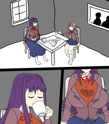 Tea Time With Yuri And Natsuki comic porn thumbnail 001