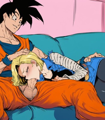 Goku visits Android 18 comic porn sex 2
