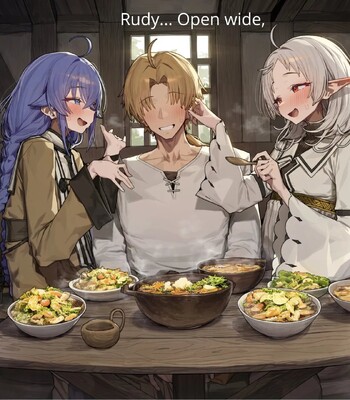 Mushoku Tensei Trio x BBC comic porn sex 5