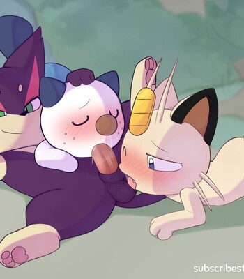Purrloin, Meowth and Oshawott set comic porn thumbnail 001