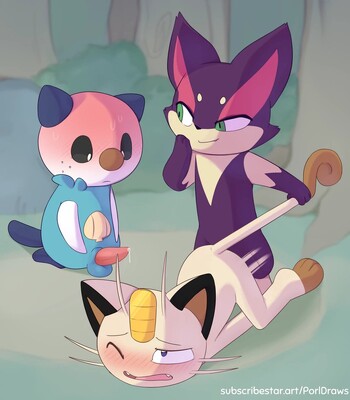Purrloin, Meowth and Oshawott set comic porn sex 2